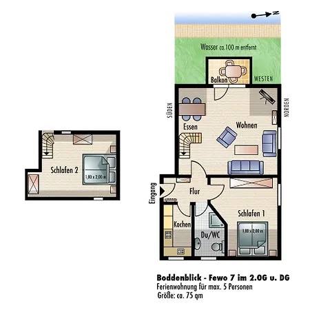 Boddenblick Wiek auf Ruegen